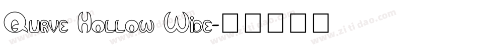 Qurve Hollow Wide字体转换